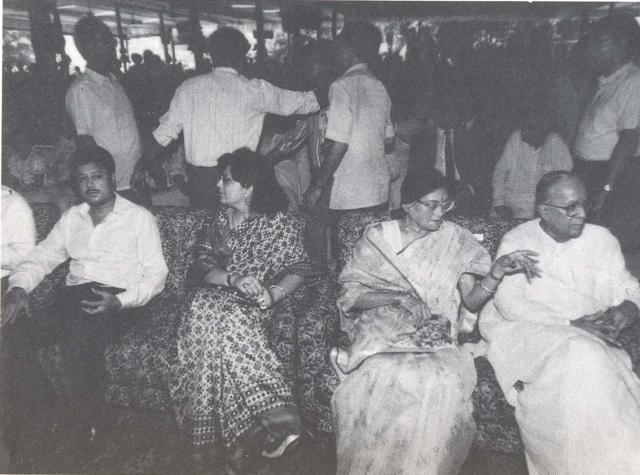 Swearing in Ceremony at Rajbhavan on the occassion of 4th term of Left Front Government - Basu with his family 