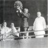 Jyoti Basu and ANC leader Nelson Mandela in a Public reception in Calcutta at Eden Gardens