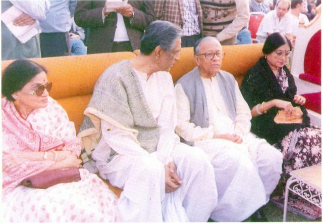 Shri Jyoti Basu with the Oscar winner Satyajit Ray at National Library, Calcutta