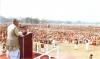 Jyoti Basu addressing a mass gathering